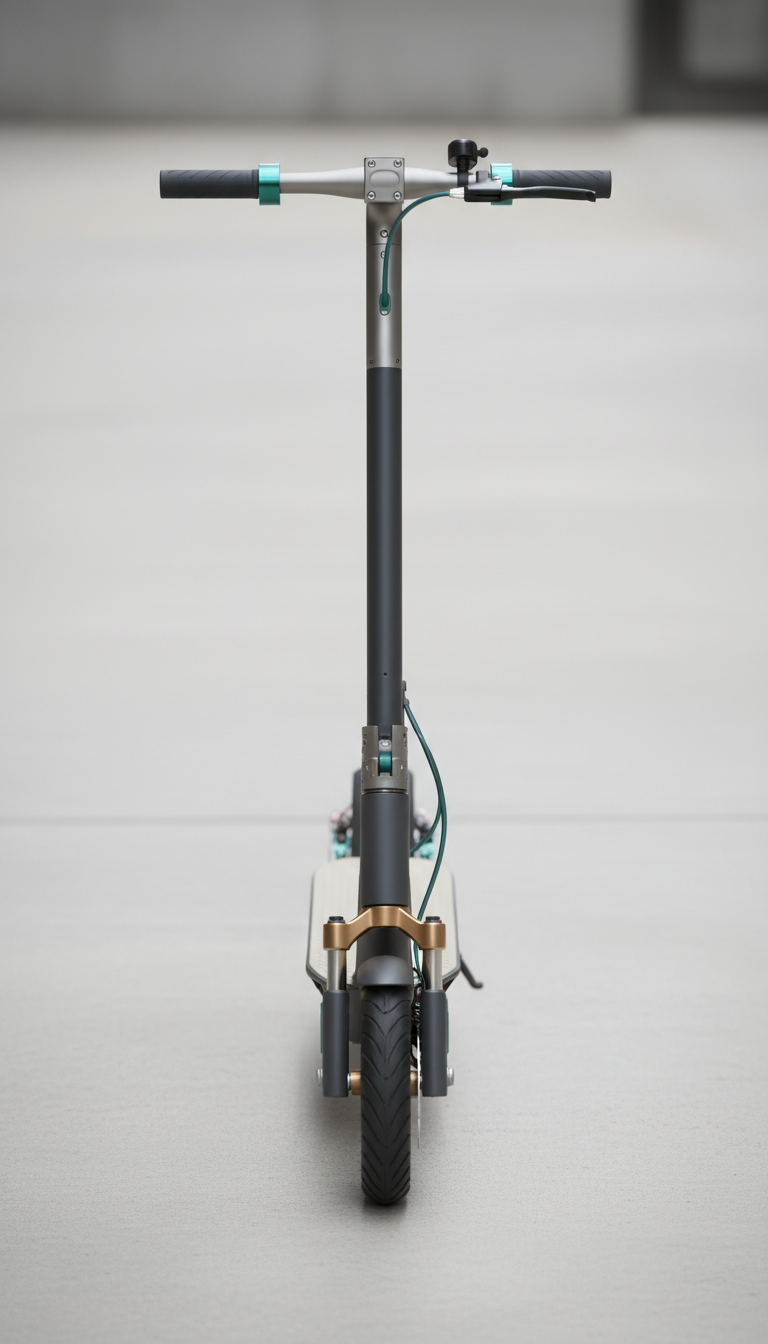 Trottinette gris doux fibre de carbone